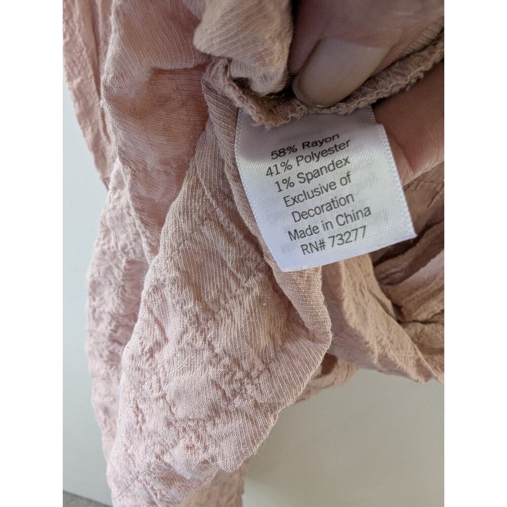 Sonoma Goods For Life Pink Embroidered Tiered Sleeveless Gauze Boho Dress Medium - Picture 5 of 7